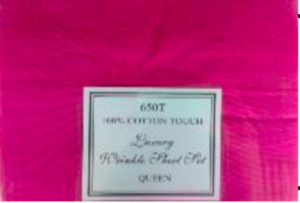 Bright Pink Emboss Pattern Sheet Set